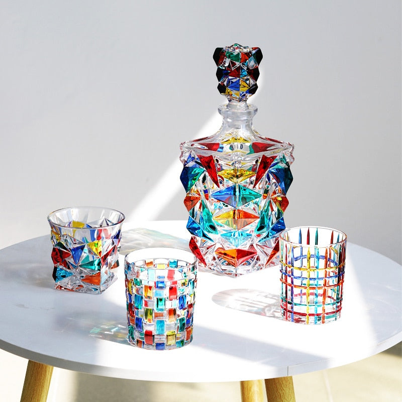 Confetti Glassware | Mosaic Cocktail Glass-Glass-Homefinn