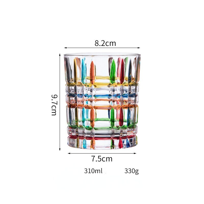 Confetti Glassware | Mosaic Cocktail Glass-Glass-Homefinn