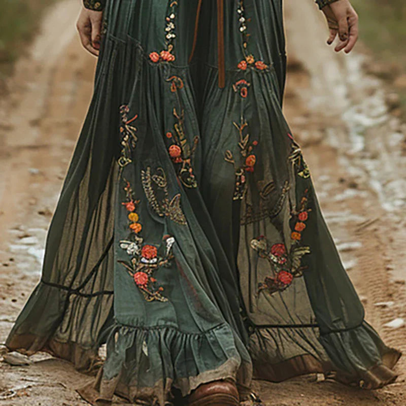 Floral Dress For Women | Elegant Maxi Dress-Women Dress-Homefinn
