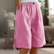 Bermuda Shorts Women | Knee Length Shorts-Women Shorts-Homefinn