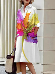 Women Summer Dress | Shirt Dress-Summer Dresses-Homefinn