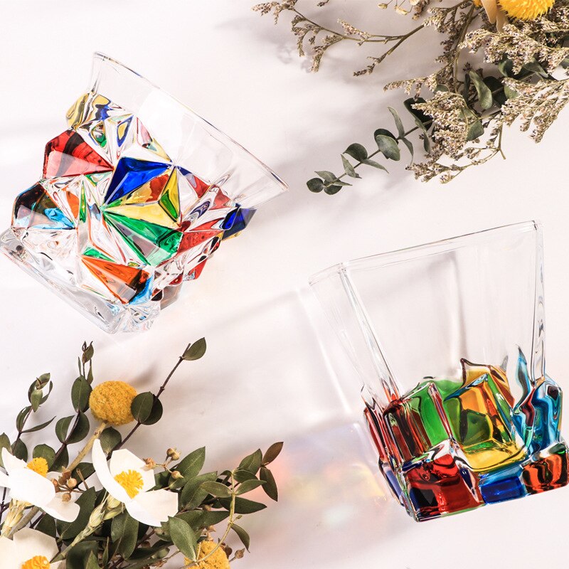 Confetti Glassware | Mosaic Cocktail Glass-Glass-Homefinn