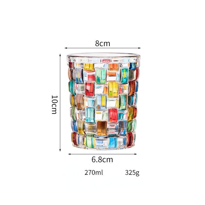 Confetti Glassware | Mosaic Cocktail Glass-Glass-Homefinn