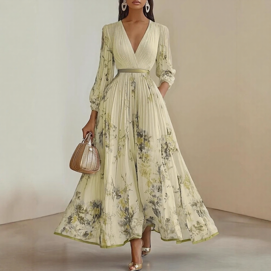 Floral Womens Dress | Wedding Guest Gown-Women Dress-Homefinn
