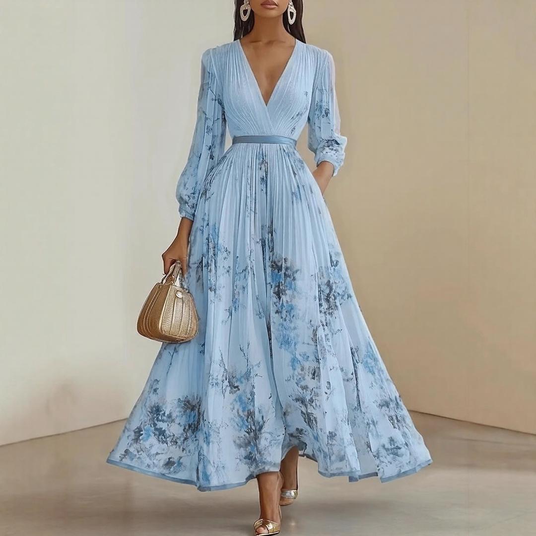 Floral Womens Dress | Wedding Guest Gown-Women Dress-Homefinn