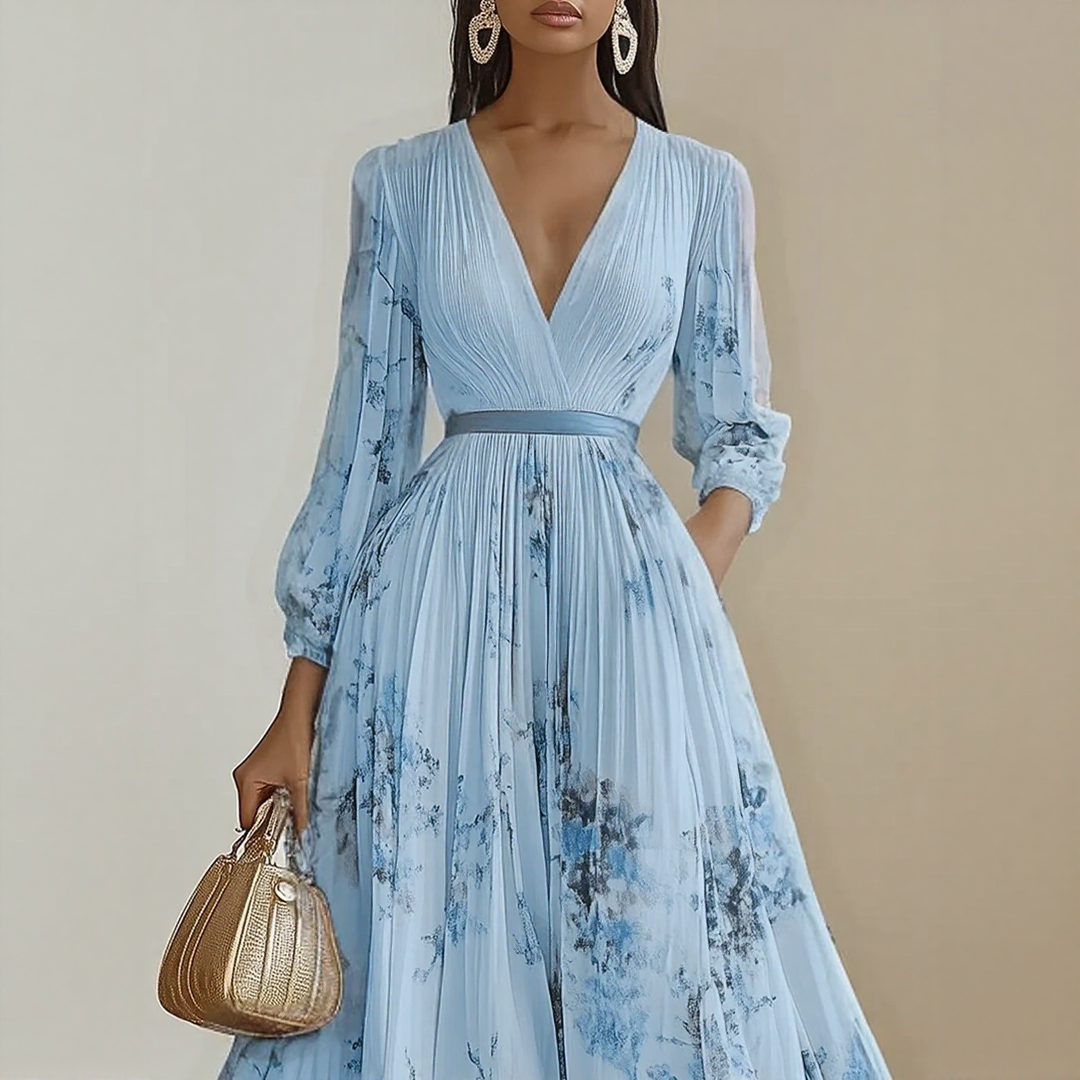 Floral Womens Dress | Wedding Guest Gown-Women Dress-Homefinn