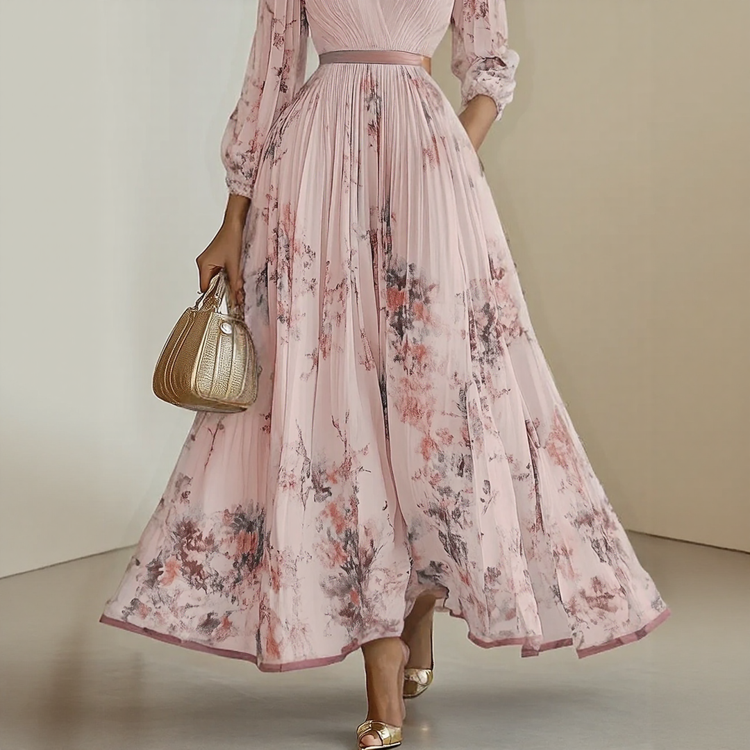 Floral Womens Dress | Wedding Guest Gown-Women Dress-Homefinn