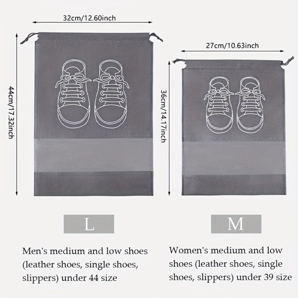 Drawstring Printed Shoe Storage Bag | Travel Organisation Footwear Storage-Shoe Organiser-Homefinn