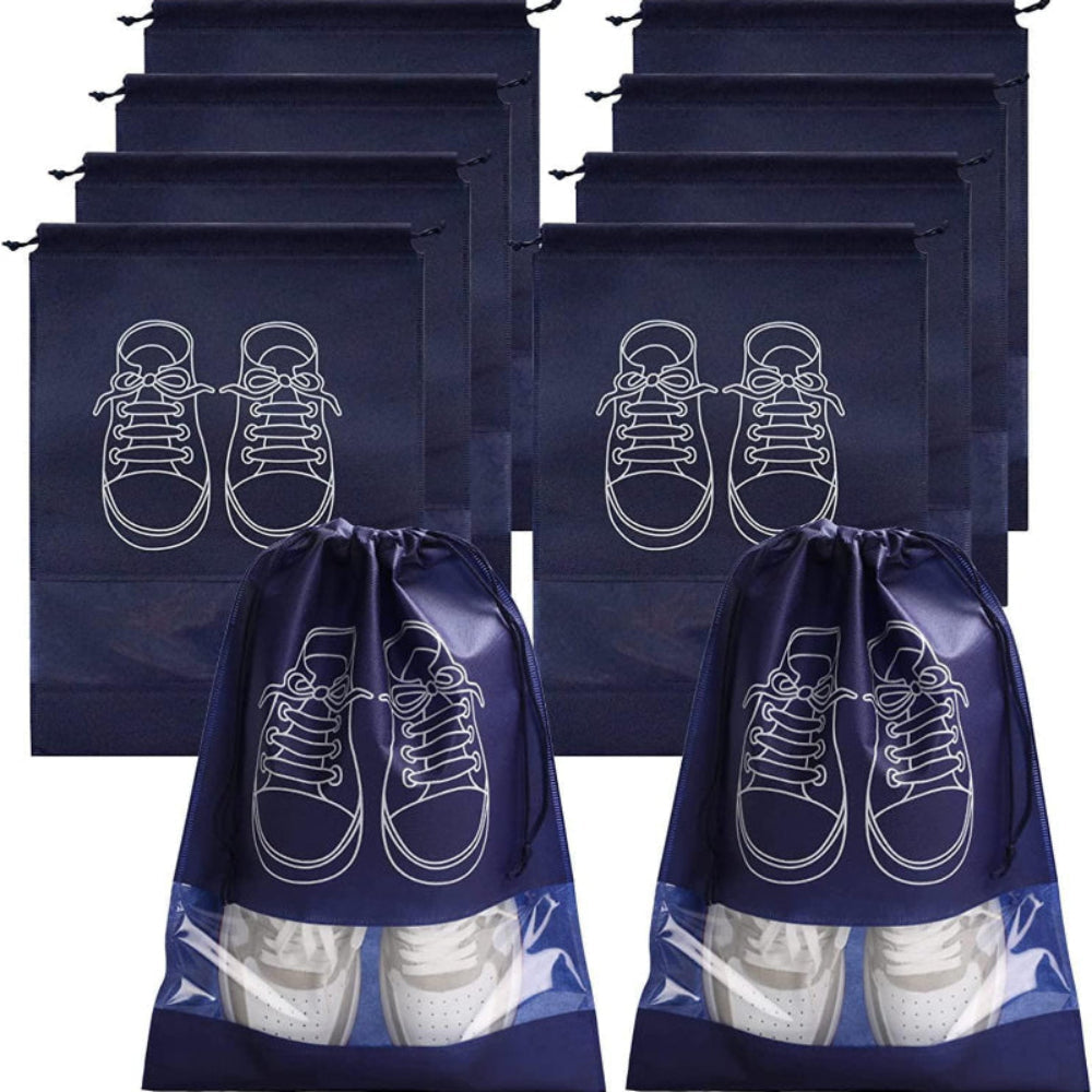 Drawstring Printed Shoe Storage Bag | Travel Organisation Footwear Storage-Shoe Organiser-Homefinn