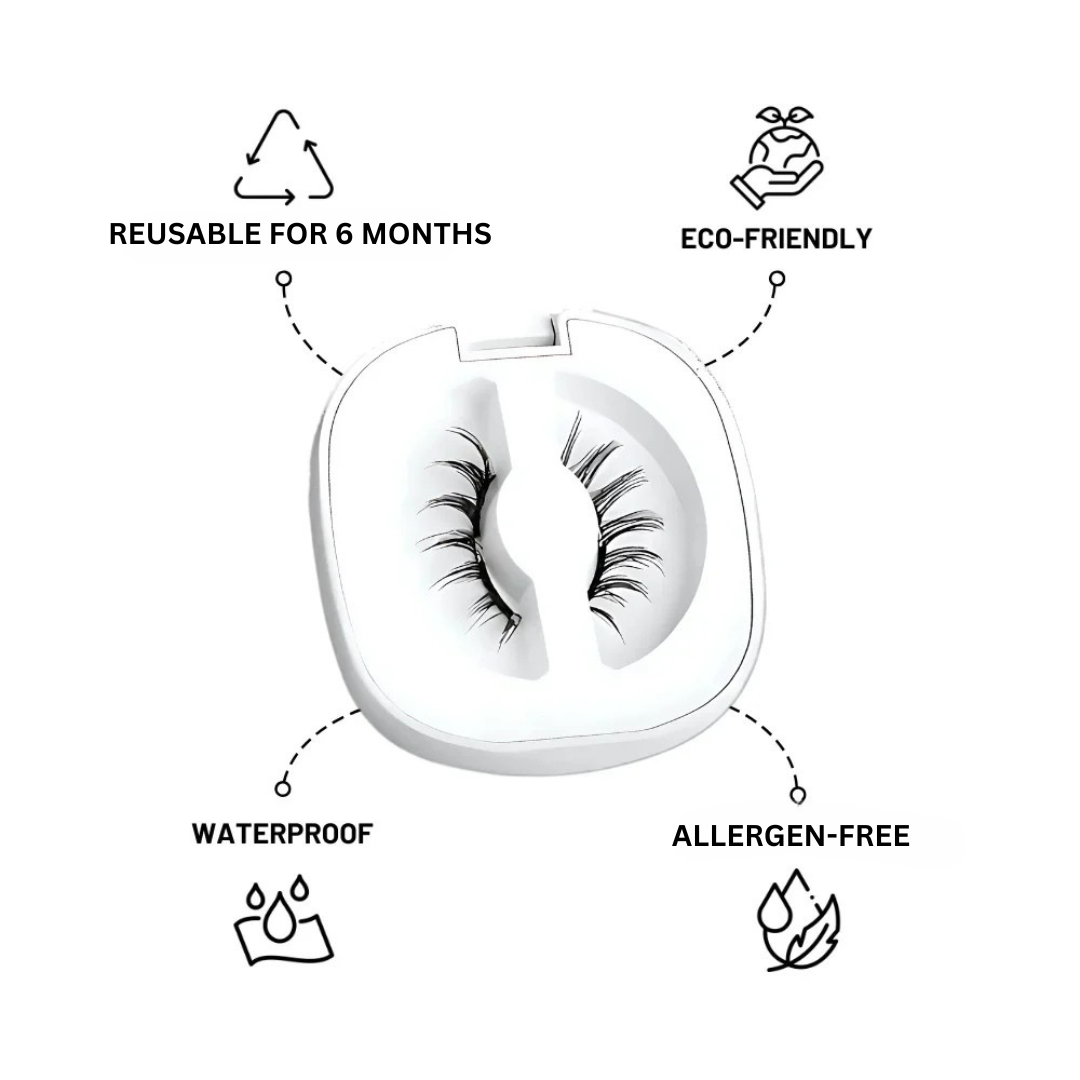 Magnetic False Eyelashes Reusable Natural Look - Image 4