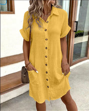 Shirt Dresses For Women | Summer Dress-Women Dress-Homefinn