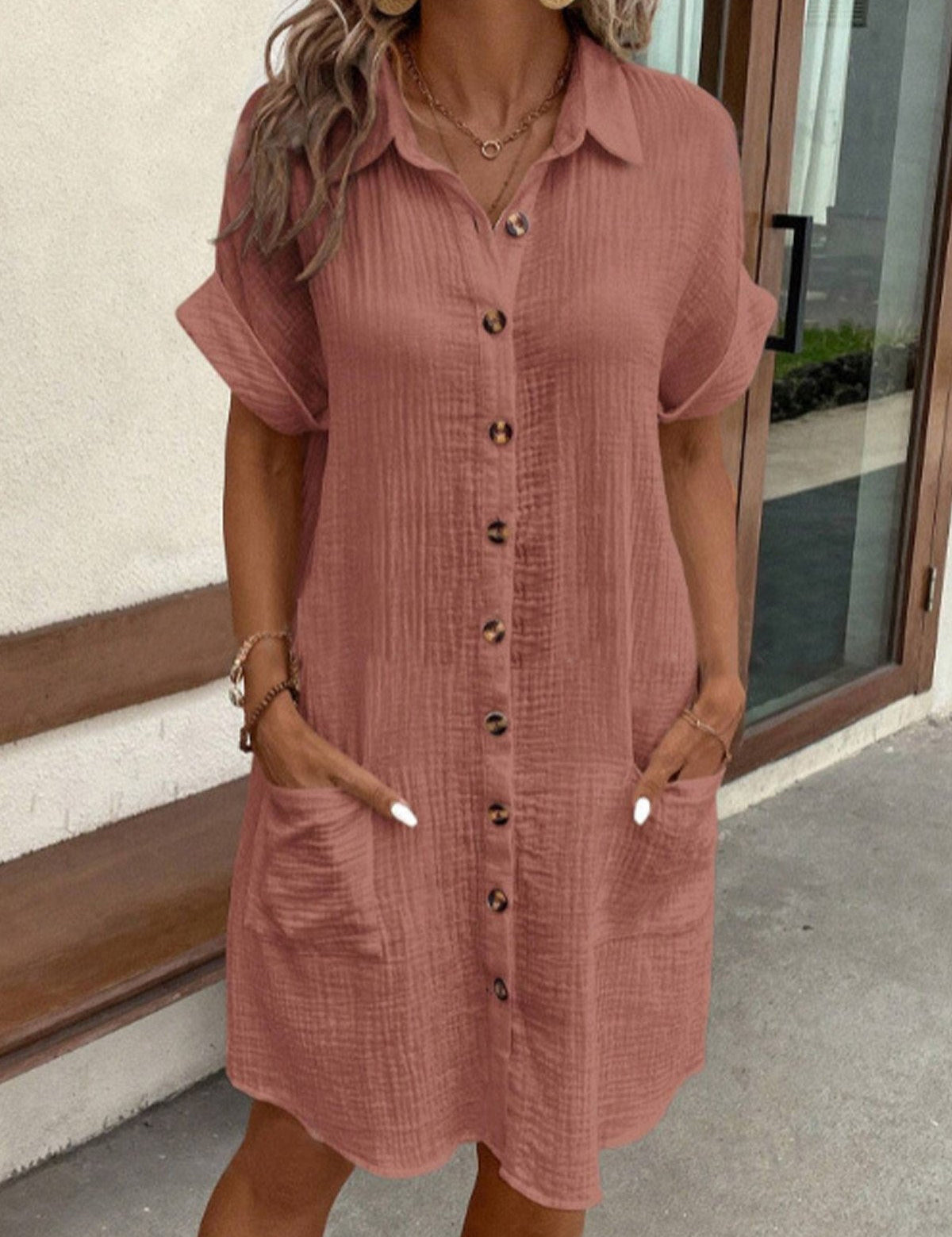 Shirt Dresses For Women | Summer Dress-Women Dress-Homefinn
