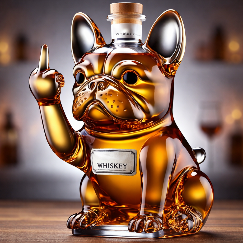 Whisky Bottle | Bulldog Whiskey Decanter-Whiskey Decanter-Homefinn