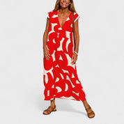 Valery™ | Flowing V-Neck Dress - Image 4
