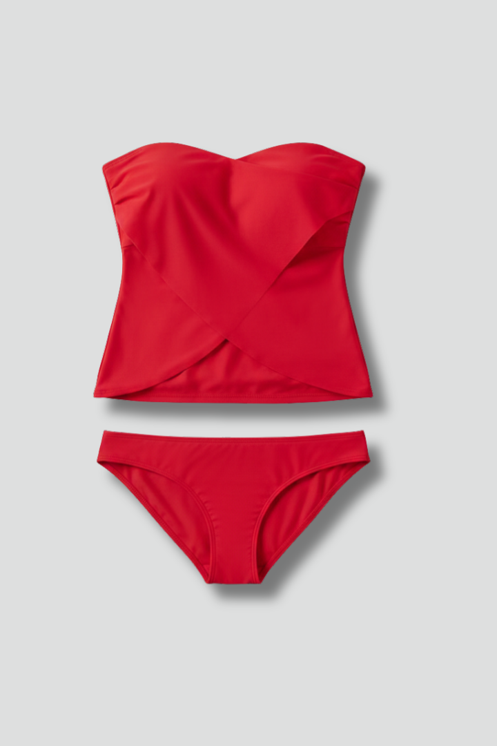 Strapless Tankini Swimsuit | Women Two-Piece Swimwear-Women Swimsuit-Homefinn