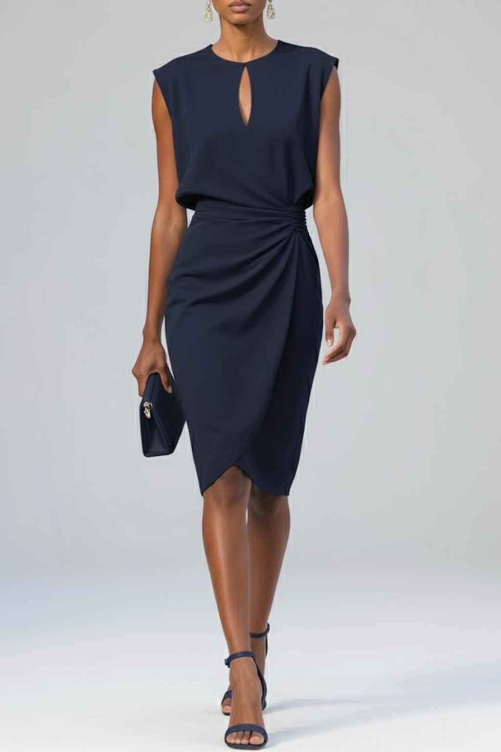 Cocktail Midi Dress | Women Evening Formal Dress-Women Dress-Homefinn