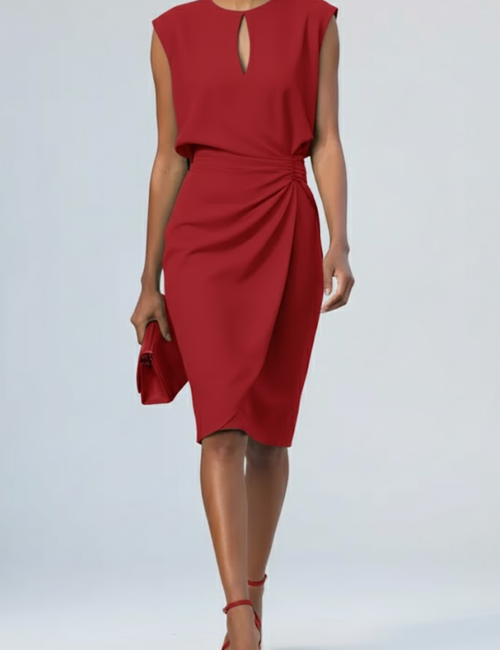 Cocktail Midi Dress | Women Evening Formal Dress-Women Dress-Homefinn