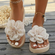 Women Flower Slide Sandals | Platform Open Toe Casual Shoes-Women Shoes-Homefinn