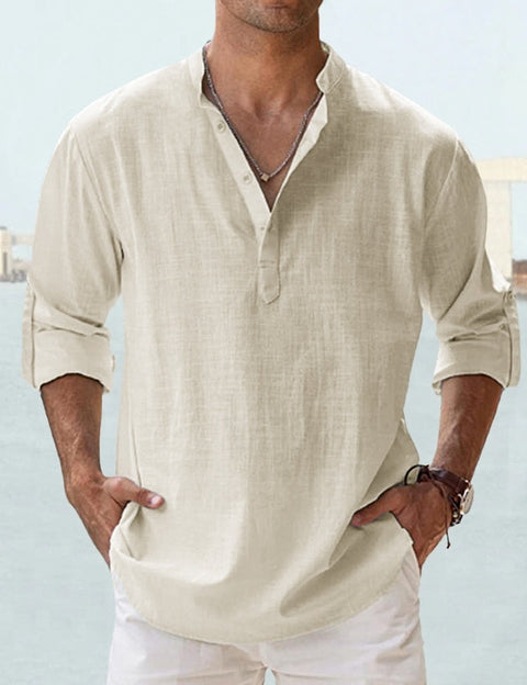 Men’s Relaxed Fit Shirt | Casual Button Beach Shirt-Men Shirt-Homefinn