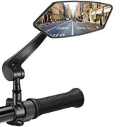 Adjustable Geometric Bicycle Mirror | Rotating Arm Handlebar Cycling Use-Bike Mirror-Homefinn