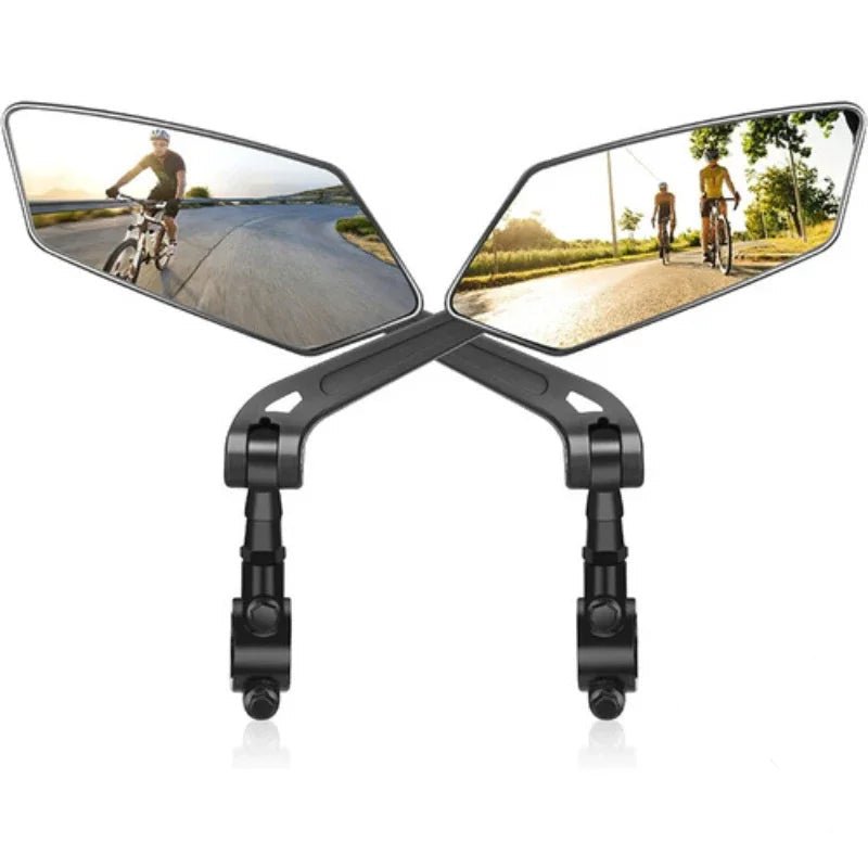 Adjustable Geometric Bicycle Mirror | Rotating Arm Handlebar Cycling Use-Bike Mirror-Homefinn