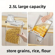 Airtight Food Storage Container 2.5L Rice Cereal Flour Dispenser Measuring Cup - Image 5