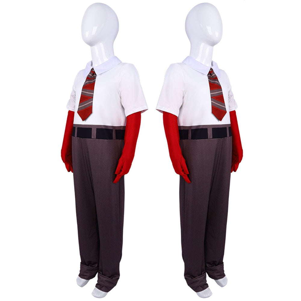 Halloween Cosplay Anger Jumpsuit Costume Gloves Tie Polyester Spandex - Image 4