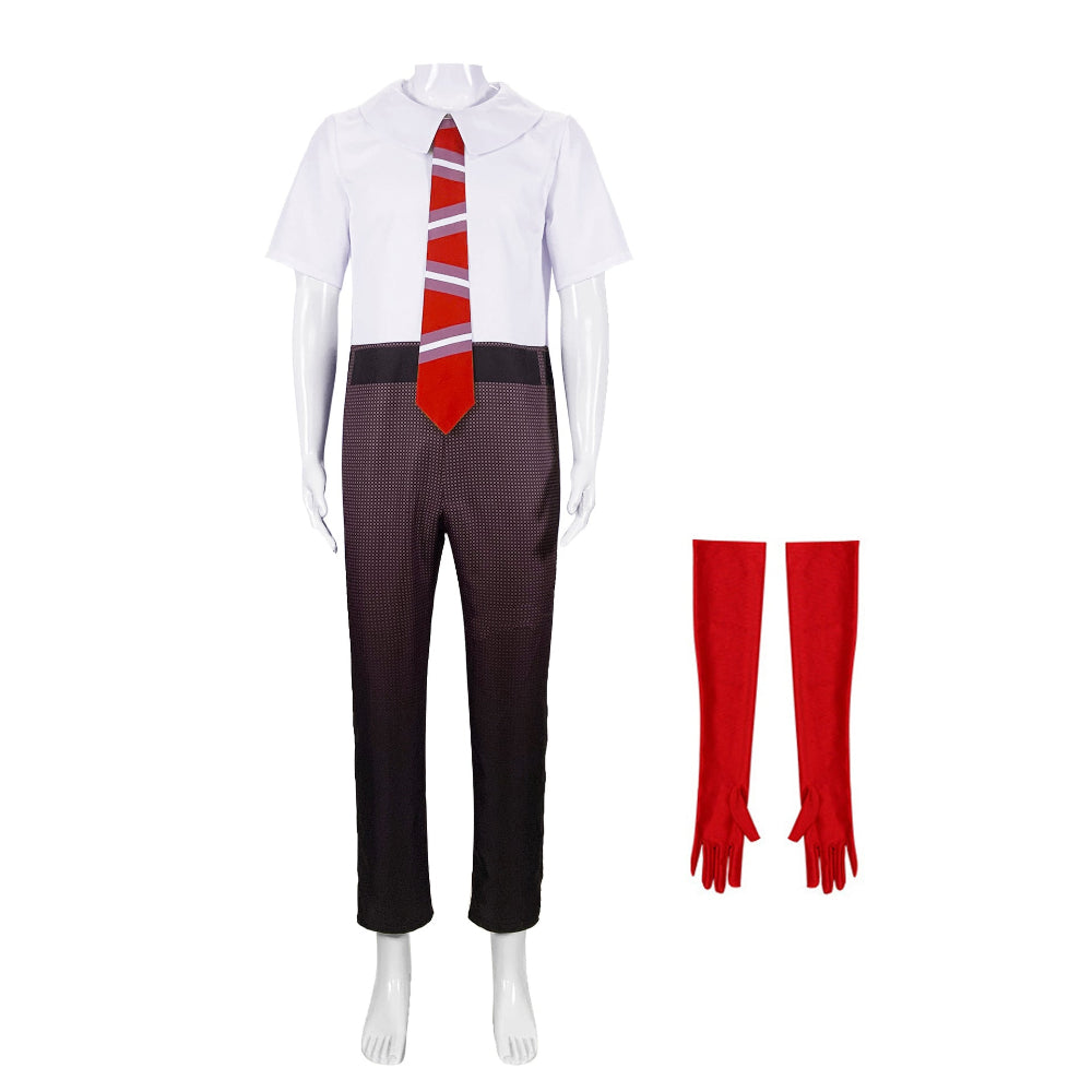 Halloween Cosplay Anger Jumpsuit Costume Gloves Tie Polyester Spandex - Image 5
