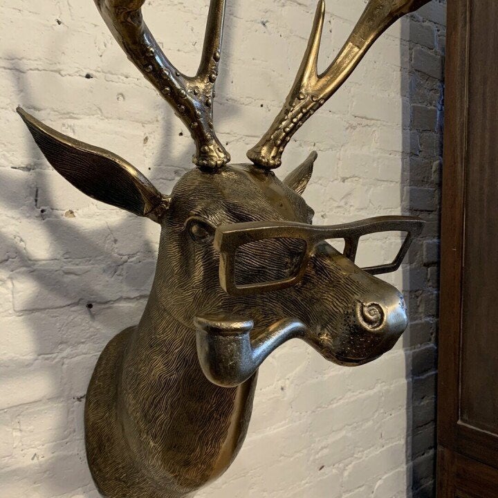 Artful Vintage Deer Head Wall Decoration - Image 2