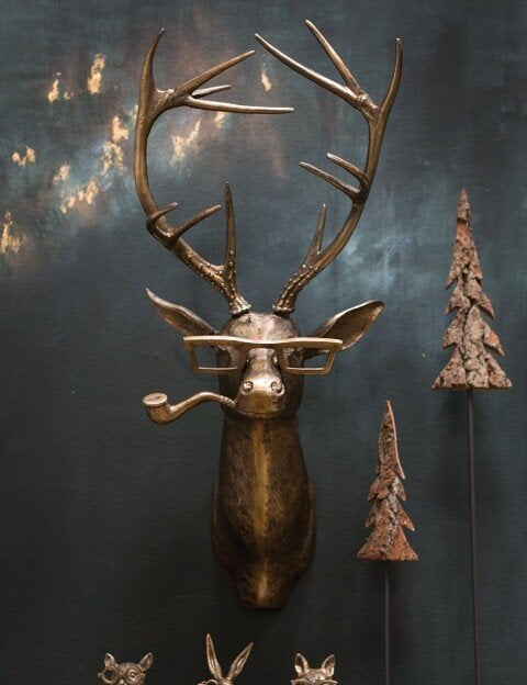 Artful Vintage Deer Head Wall Decoration - Image 4