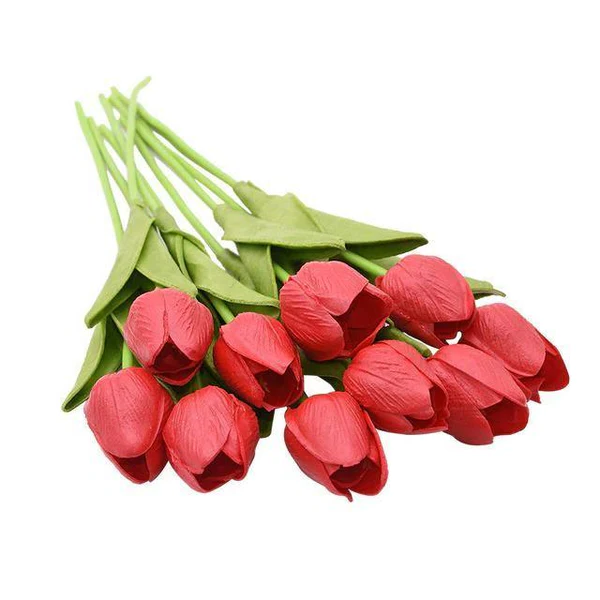 Artificial Tulip Bouquet | Decorative Faux Flowers-Flowers-Homefinn