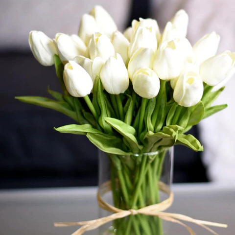 Artificial Tulip Bouquet | Decorative Faux Flowers-Flowers-Homefinn