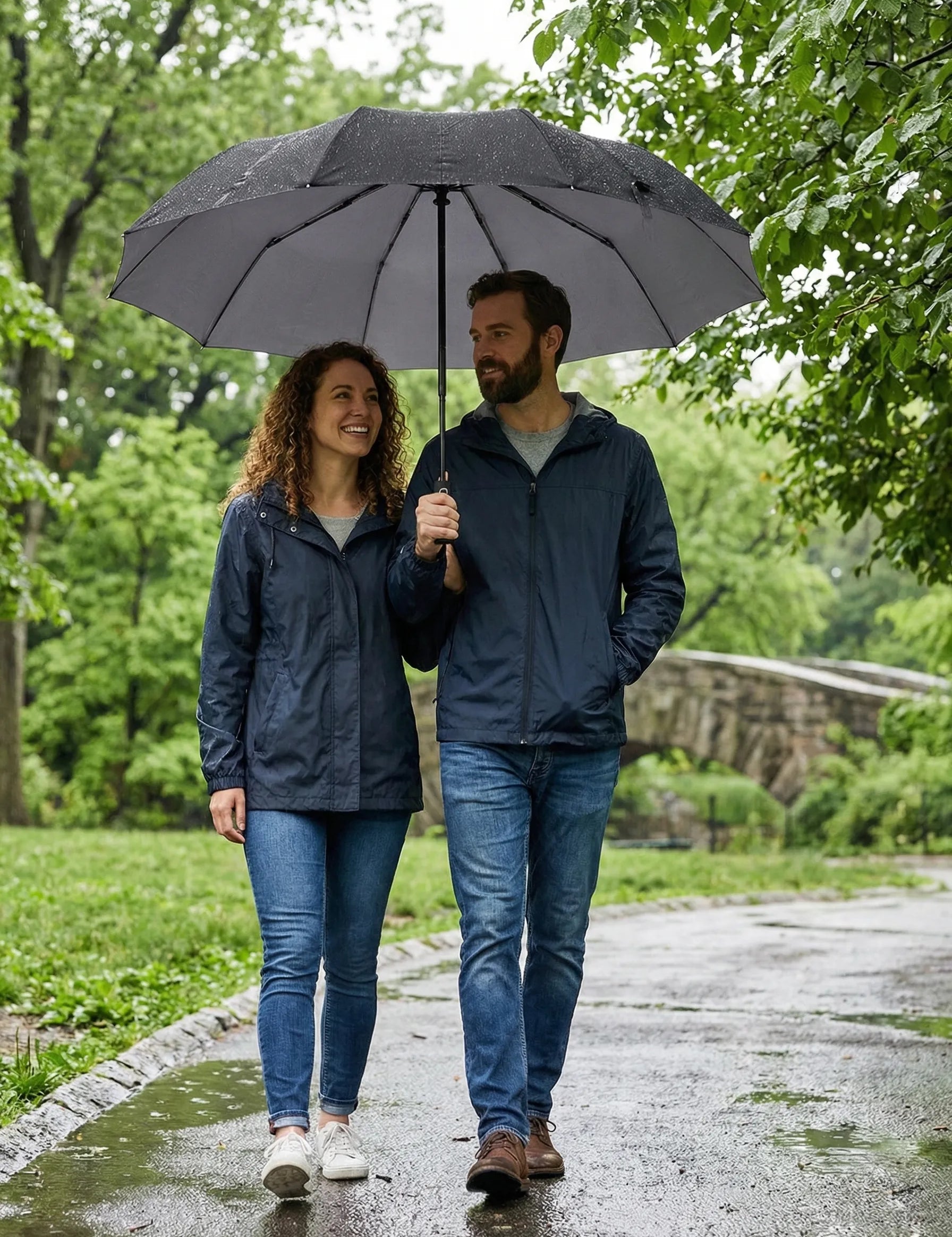 Automatic Travel Umbrella | Compact Windproof Rain Protection-Umbrella-Homefinn