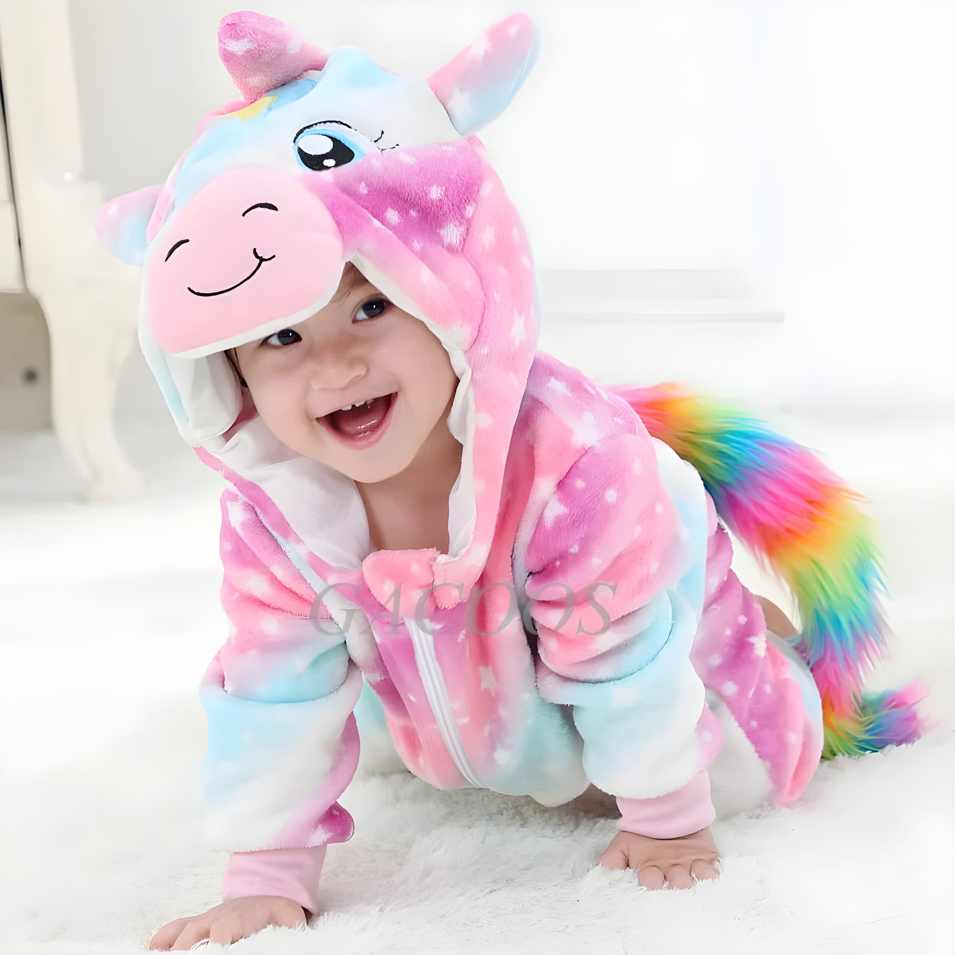 Adorable Baby Animal Onesie - Soft Zipper Romper Costume for Babies - Image 10