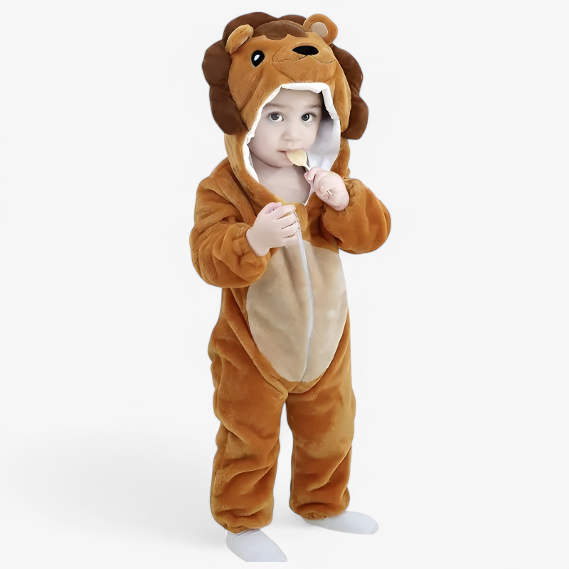 Adorable Baby Animal Onesie - Soft Zipper Romper Costume for Babies - Image 15