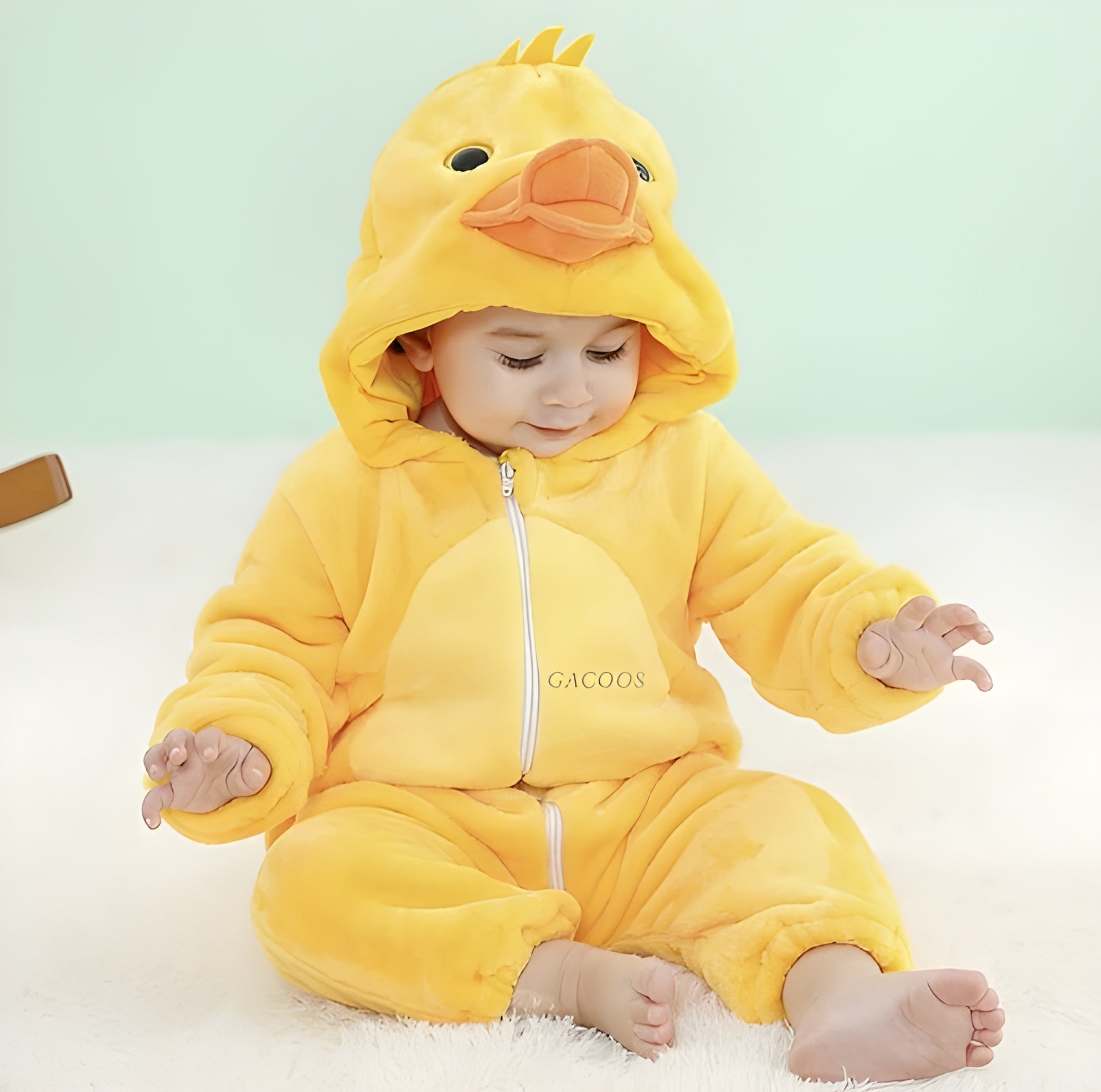 Adorable Baby Animal Onesie - Soft Zipper Romper Costume for Babies - Image 3