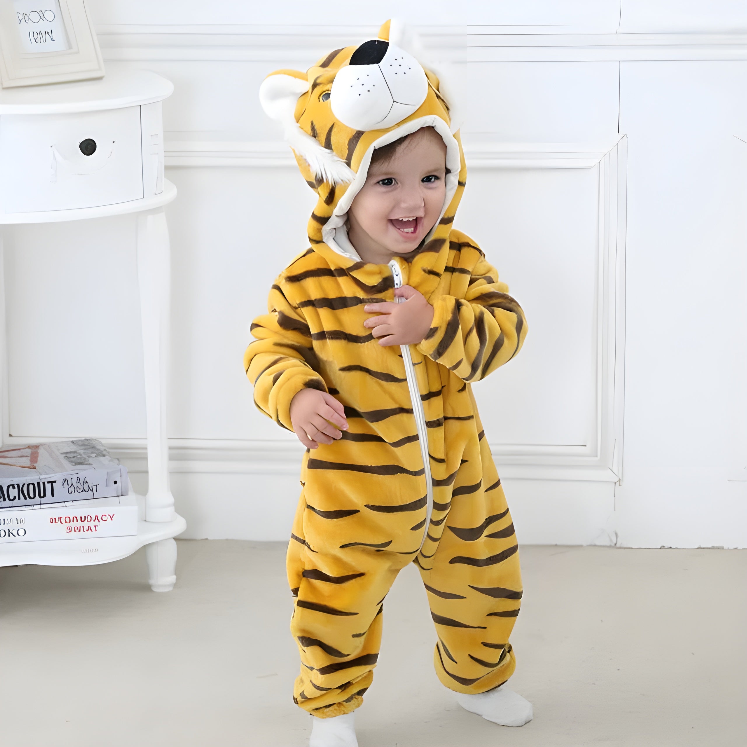 Adorable Baby Animal Onesie - Soft Zipper Romper Costume for Babies - Image 5