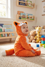 Baby Animal Costume | Footed Jumpsuit Hooded Halloween Wear