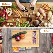 Cutting Board With Storage Trays | Kitchen Prep Station-Cutting Board-Homefinn