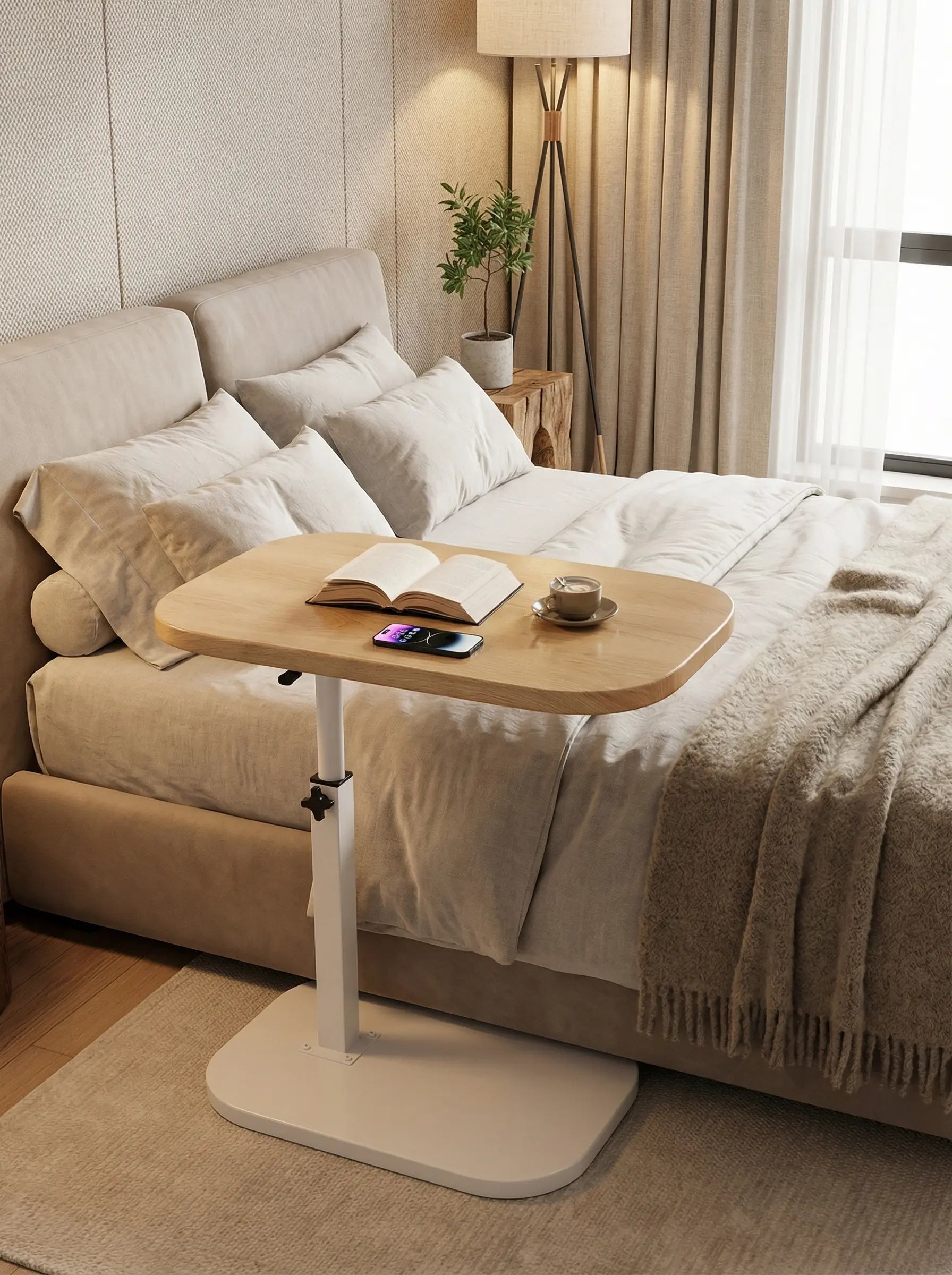 Bedside Table | Adjustable Side Table For Sofa-End Table-Homefinn