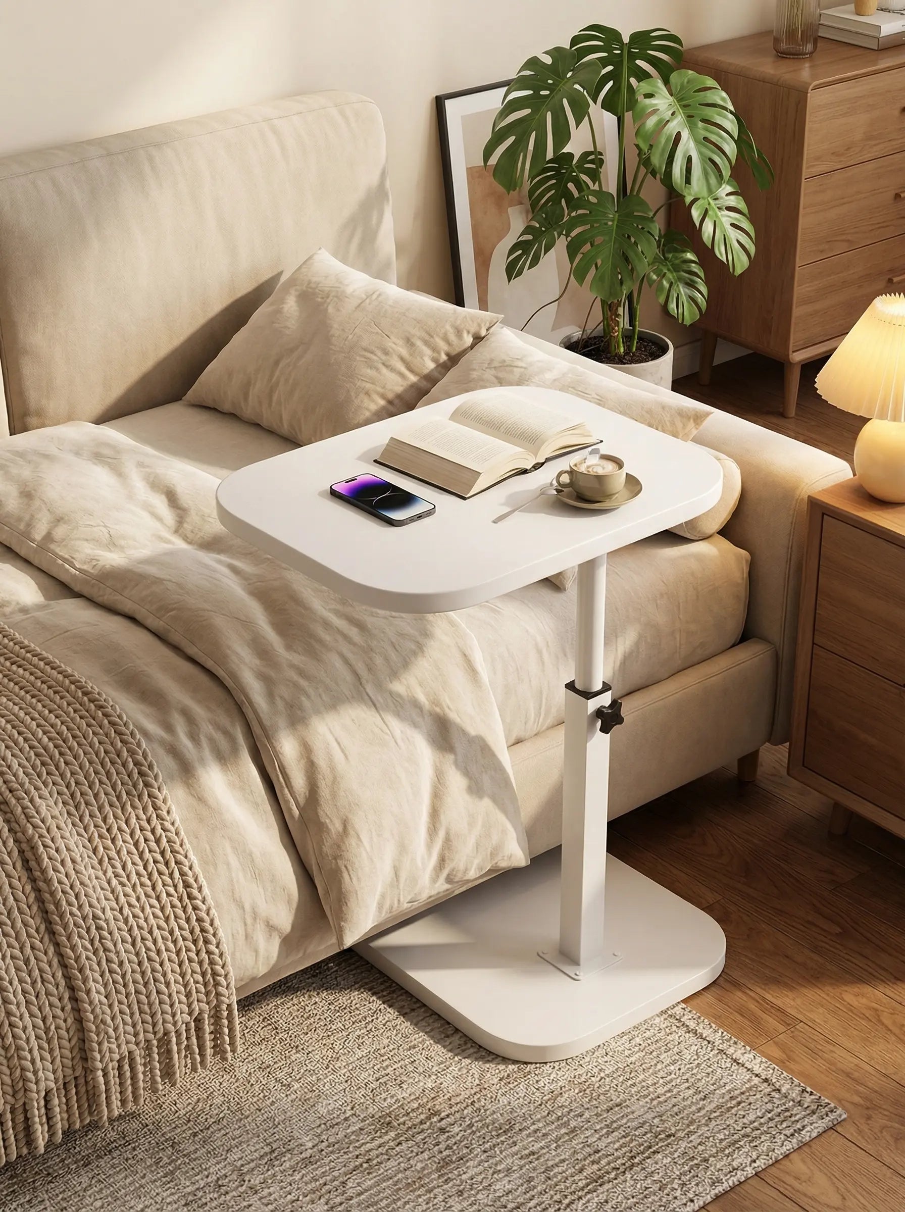 Bedside Table | Adjustable Side Table For Sofa-End Table-Homefinn