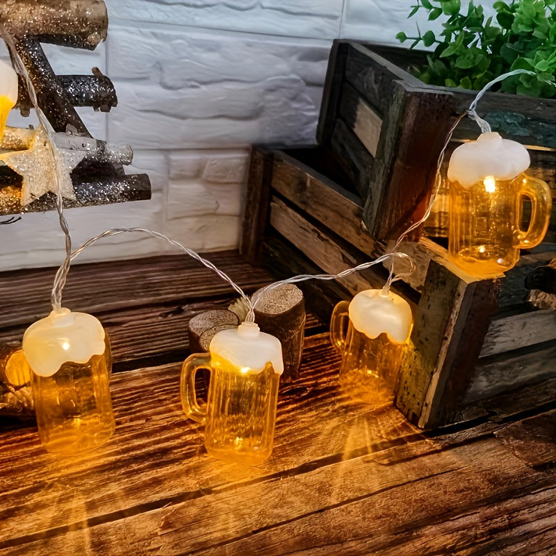 2 Stück LED Bierkrug Lichterkette – LichterBier Oktoberfest 2025 - Image 2