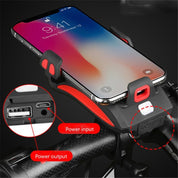 Bicycle Headlight With Phone Holder | Dual LED Handlebar Mount Cycling Light-Bike Light-Homefinn