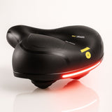 Bicycle Saddle With Rear Light | Contoured Seat Integrated Illumination Cycling Accessory