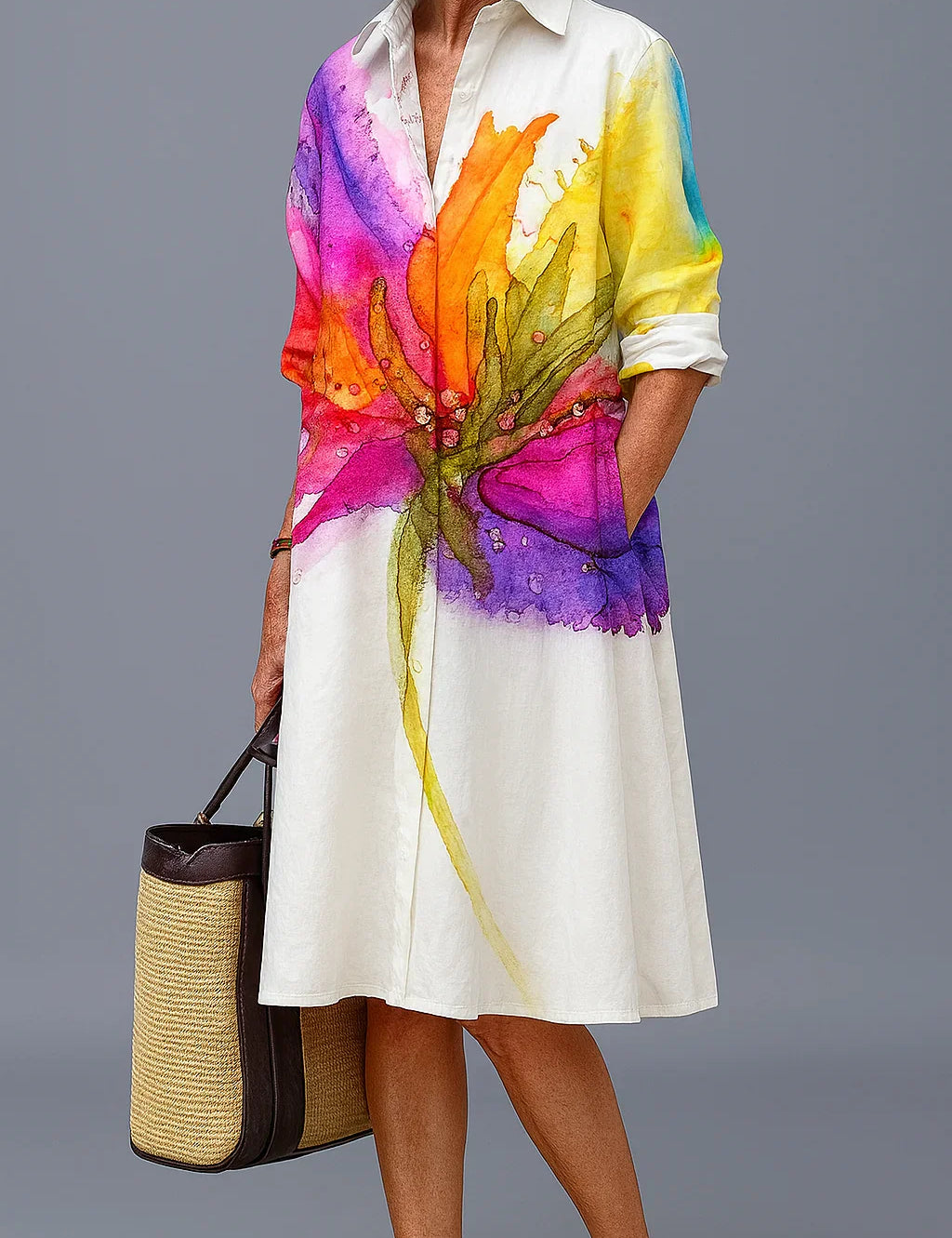 Women Summer Dress | Shirt Dress-Summer Dresses-Homefinn