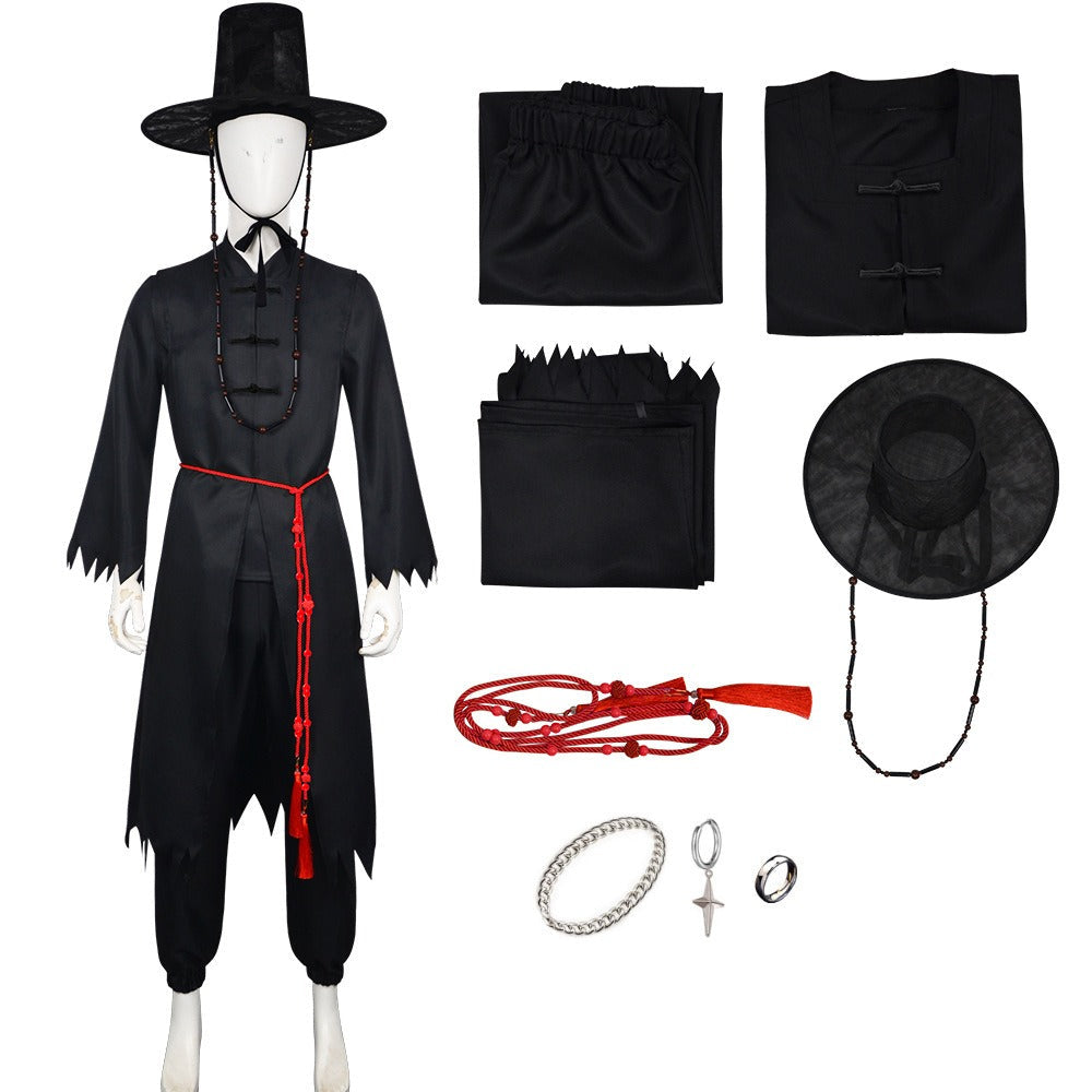 Boys Black Costume Set Korean Hanbok - Image 11