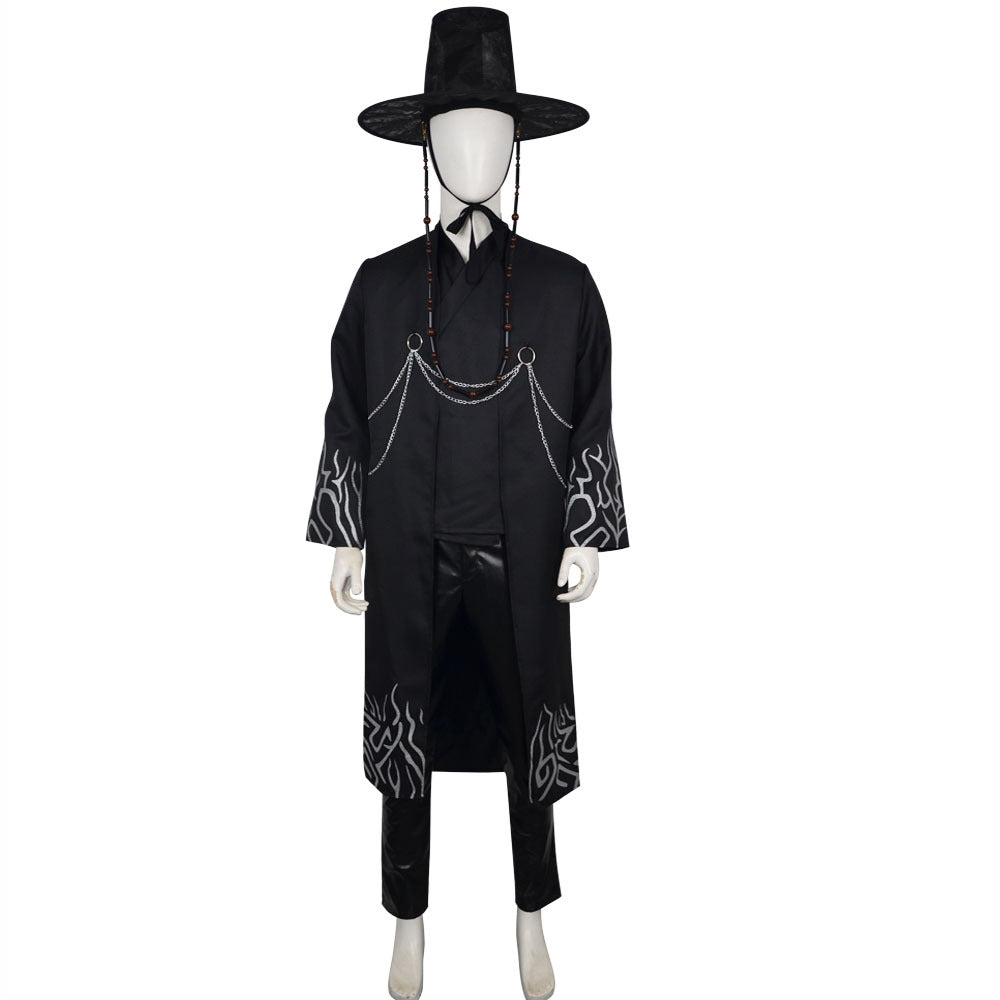Boys Black Costume Set Korean Hanbok - Image 4