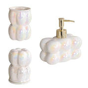 Bubble Style Bathroom Accessories | Countertop Storage Bathroom Use-Bathroom Accessory Set-Homefinn