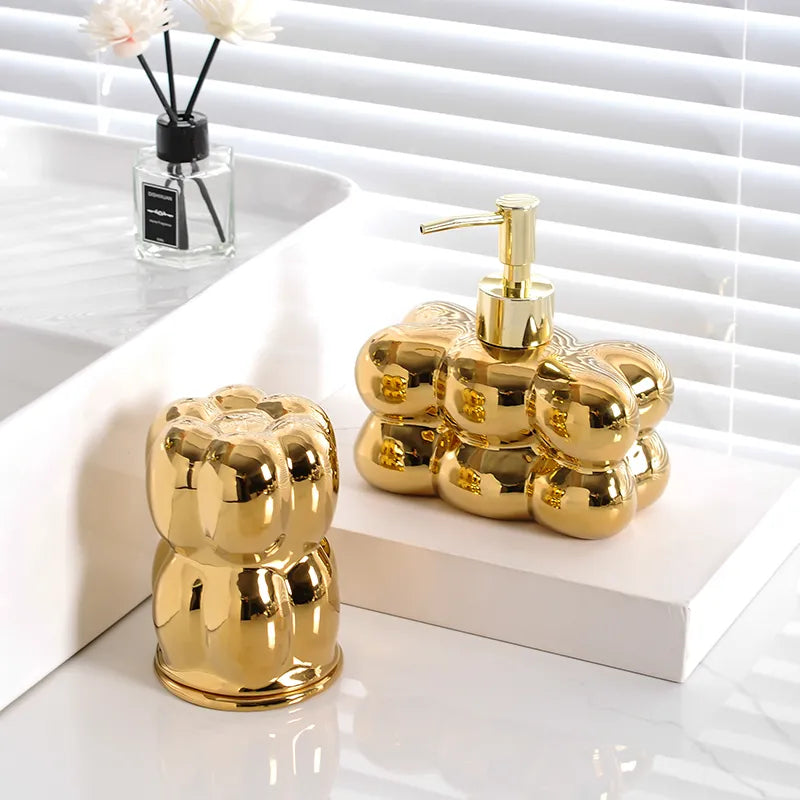 Bubble Style Bathroom Accessories | Countertop Storage Bathroom Use-Bathroom Accessory Set-Homefinn