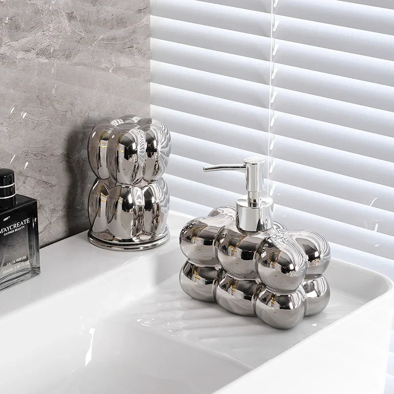 Bubble Style Bathroom Accessories | Countertop Storage Bathroom Use-Bathroom Accessory Set-Homefinn